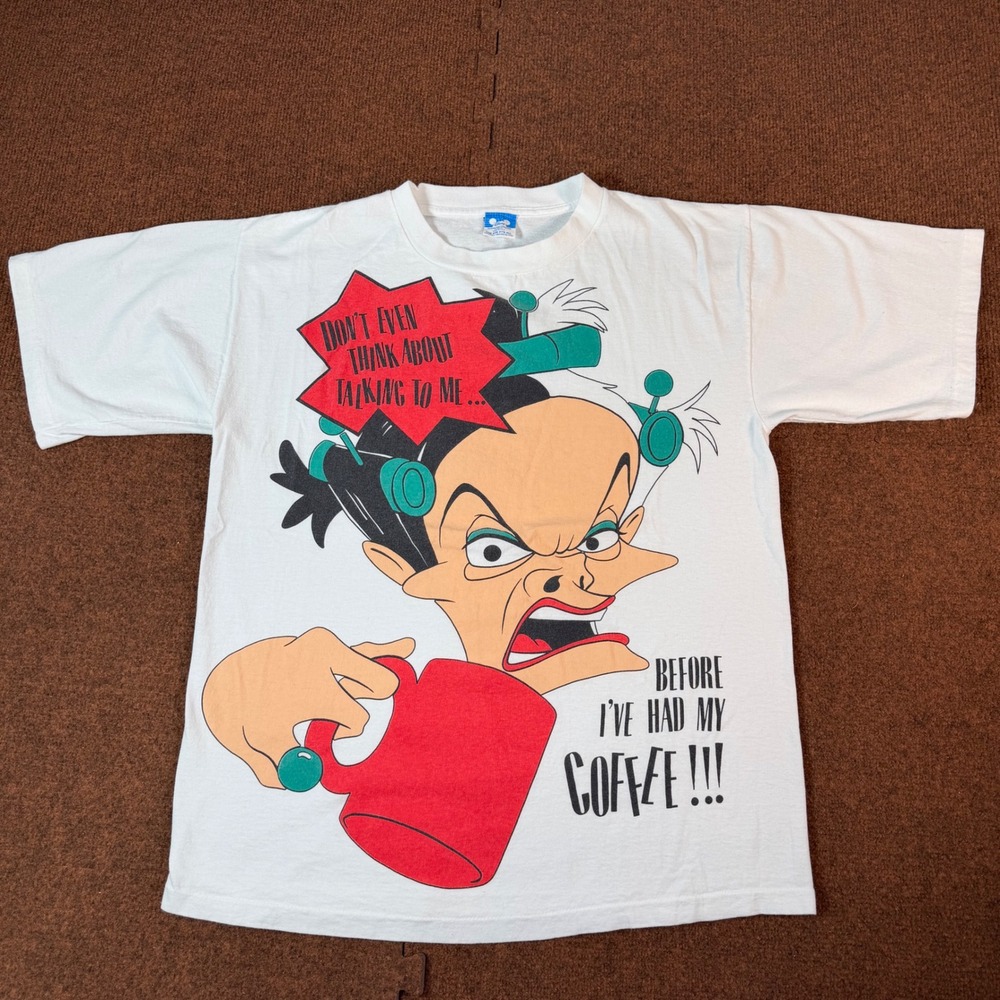 Vintage Cruella Deville 101 Dalmatians Disney Graphic T-Shirt OSFA Made In USA